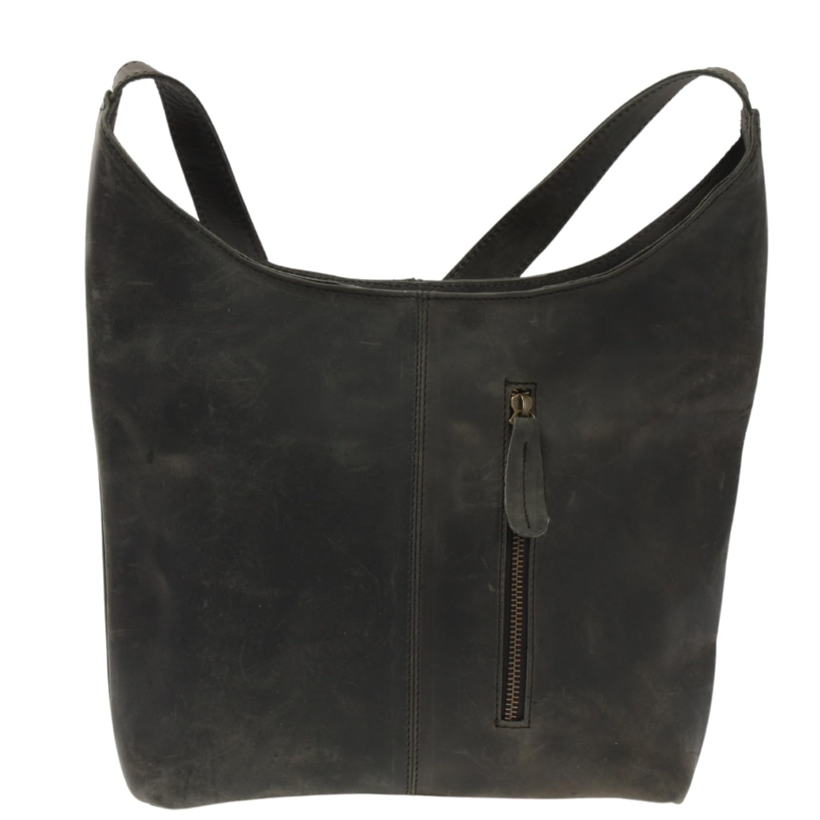 LECONI mittlere Umhängetasche Damen Schultertasche praktische Ledertasche für Frauen Beuteltasche Damentasche Shopper aus echtem Leder 30x30x9cm LE0073