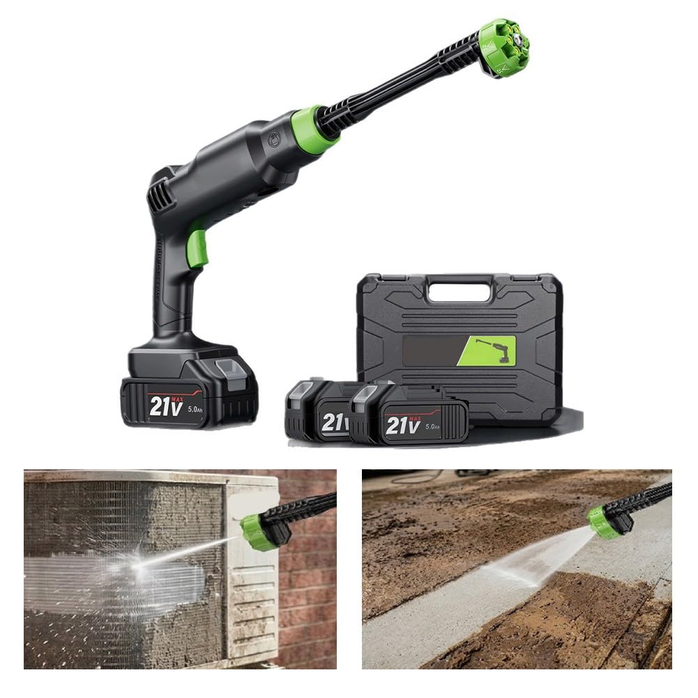 Idropulitrice portatile, idropulitrice senza fili, idropulitrice ad alta pressione, pistola ad acqua ricaricabile, spruzzatore leggero per auto, patio, giardino
