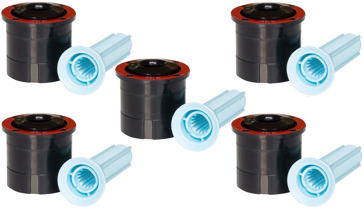 Rain Bird ugello MPR 15H per diversi tipi di serie 1800 e Uni-Spray, Nero, portata da 3,4 a 4,6 m, 5 pezzi, Durata Spritz Gamma 180 gradi