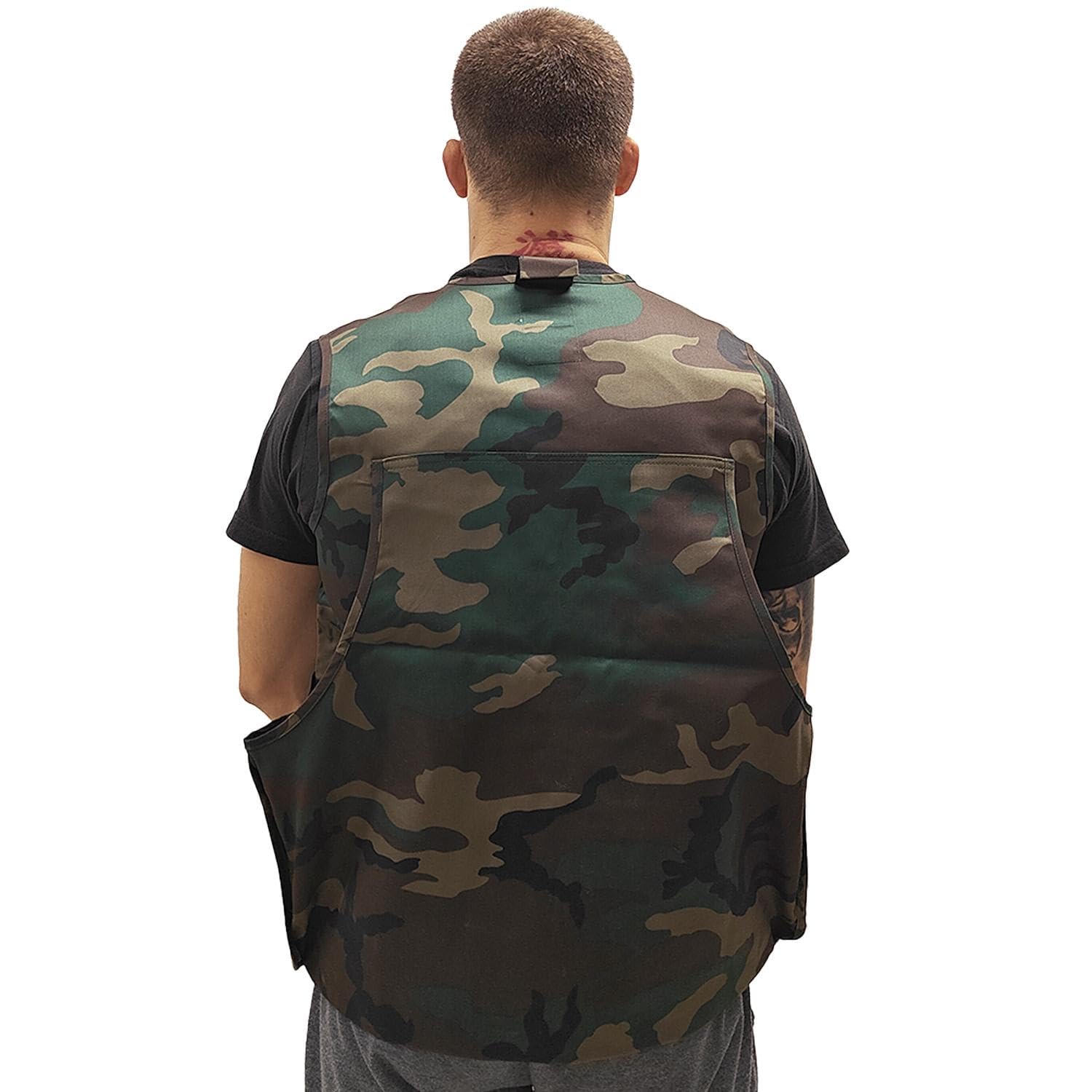 fratelliditalia.org Gilet smanicato caccia pesca sport tasche cotone uomo mimetico verde - Personalizzabile con il tuo logo