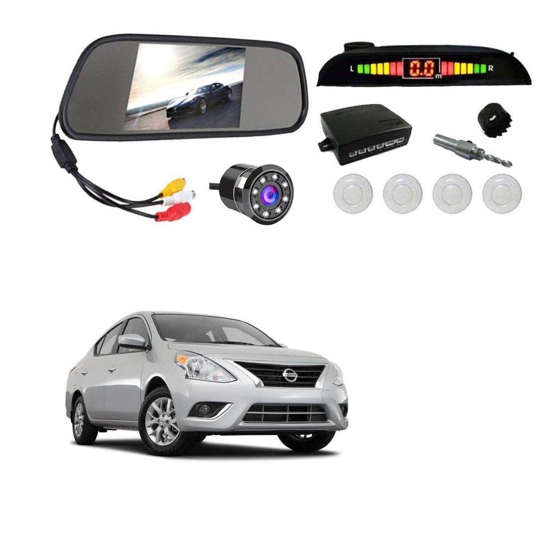 AYW (ALL YOU WANT) Car Rear View Camera with White Sensor and Screen of Sunny