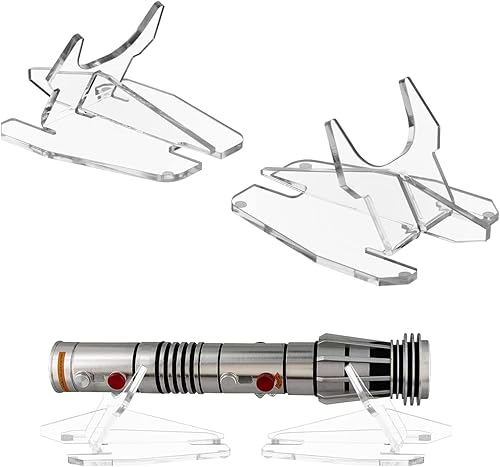 Miniatura 7 de Cosmos 1 par de soportes para sables de luz de acrílico de escritorio, soporte de exhibición de sable de luz, soporte fijo decorativo con