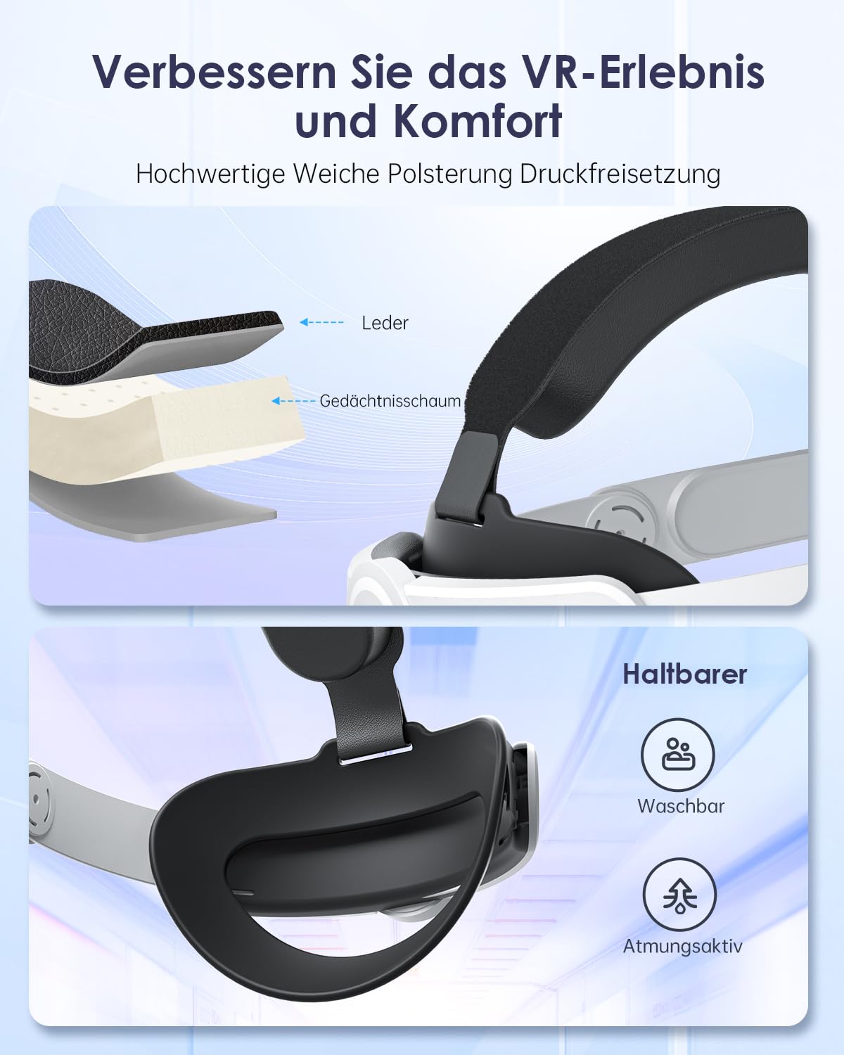 vr Elite Strap Kompatibel für Quest 3S für Quest 3 Strap für quest 3S/3 Zubehör Bequemer Stabiler Strap Ersatz