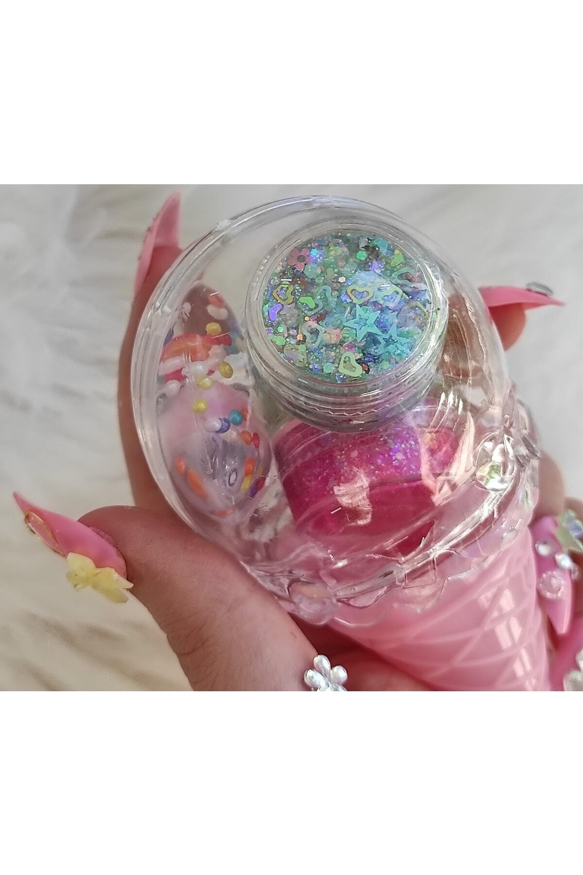 Hb Tasarım Glitter Far Simli Muhteşem 4 Lü Set-Ice Cream Set Parlak Glitter, serashinegozfarı64