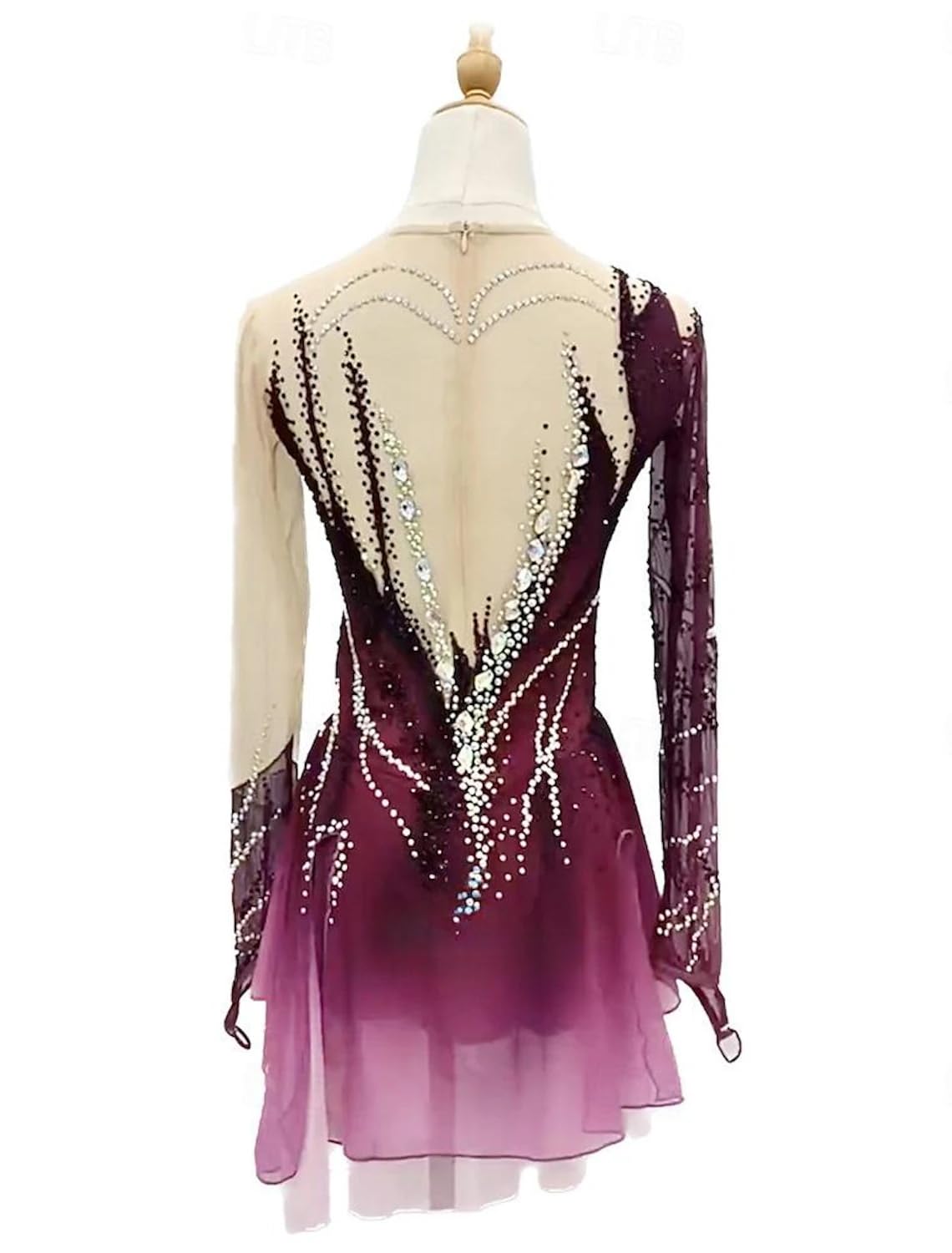 Abito da Gara di Pattinaggio Artistico Fatto A Mano per Donna E Bambina Abbigliamento per Danza sul Ghiaccio, Ginnastica Artistica E Performance Body per Ginnastica Ritmica