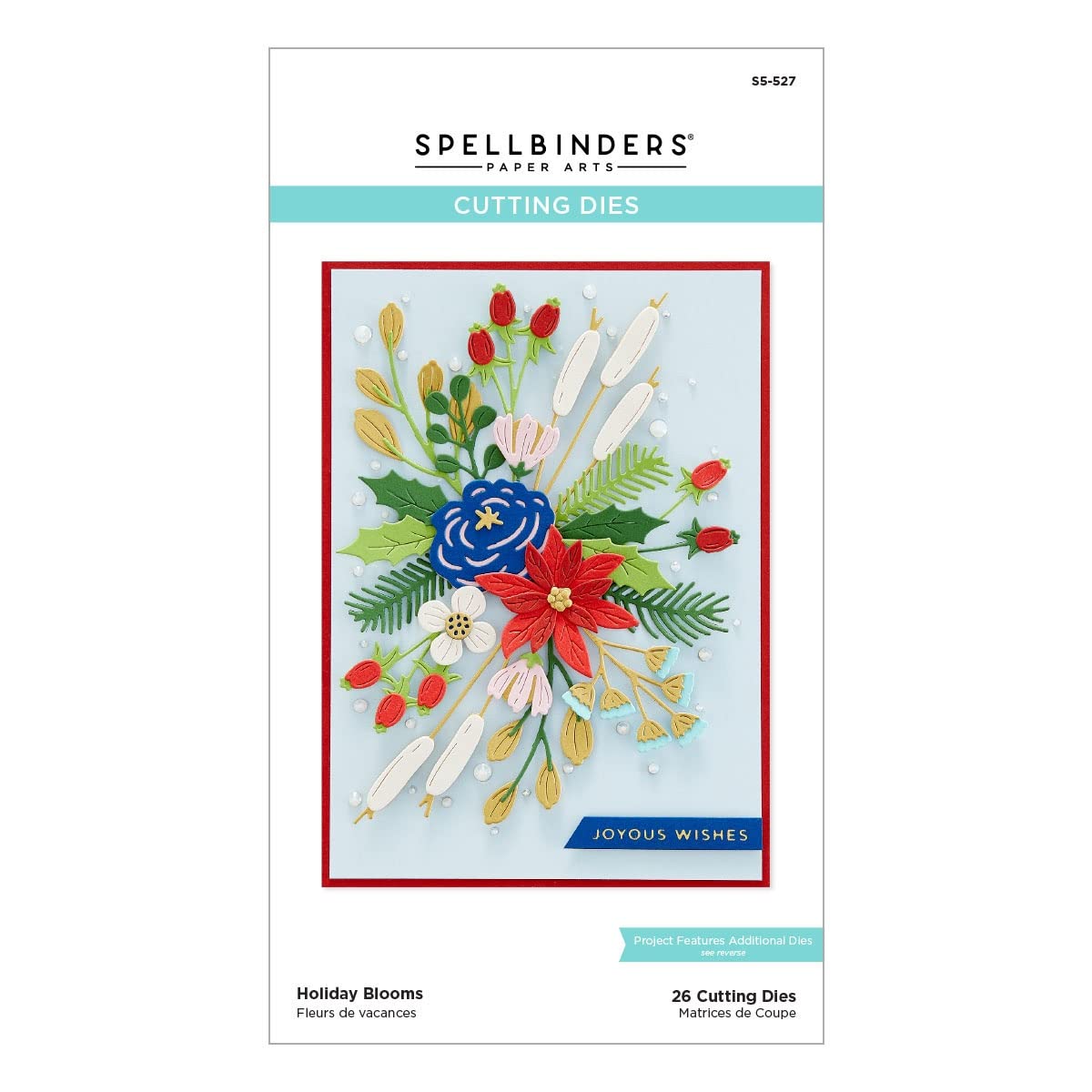 Spellbinders Etched Dies-Holiday Blooms S5527