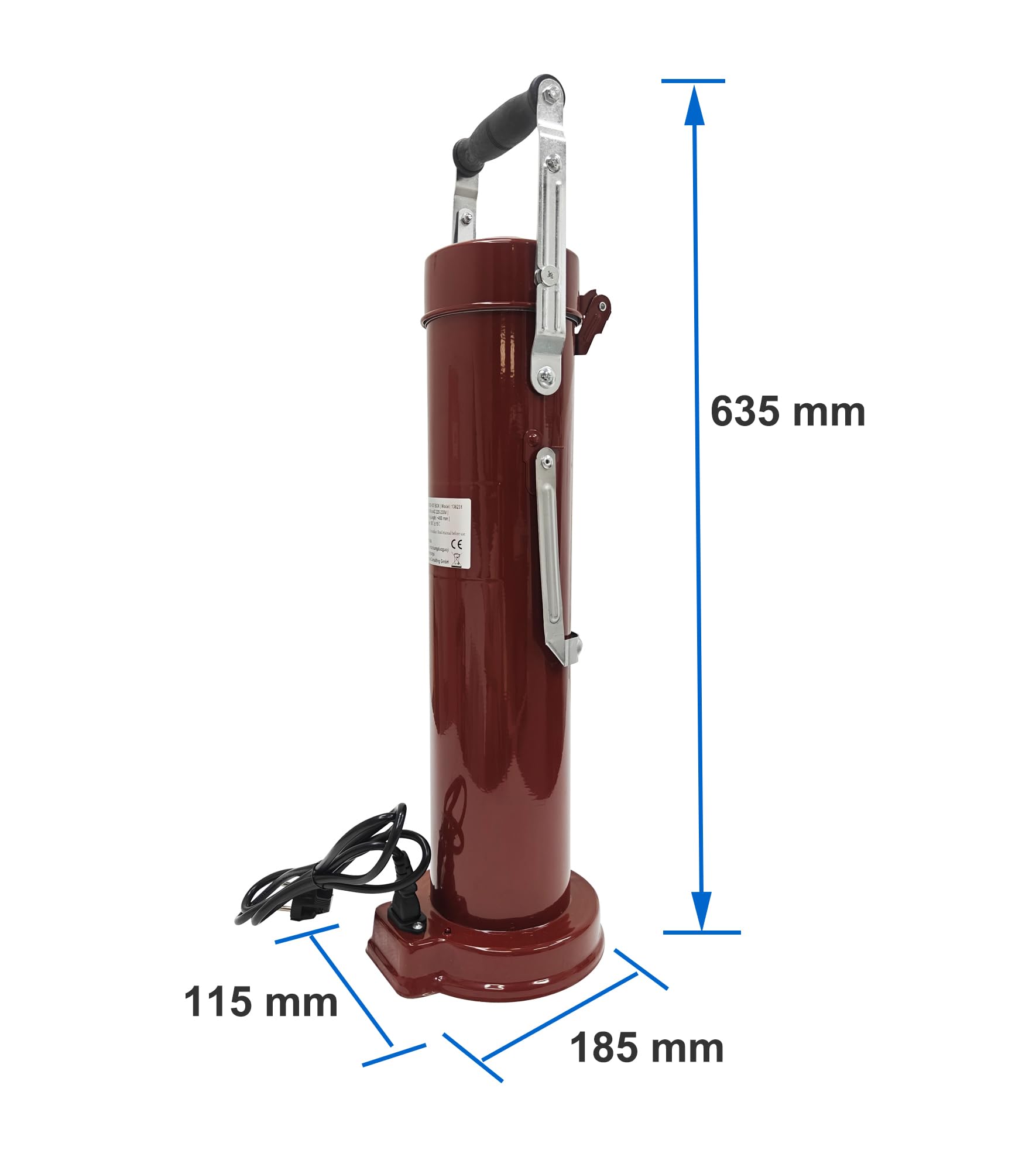 Étuve à électrodes 5 kg, 450 mm, 180°C, TRB-5KG
