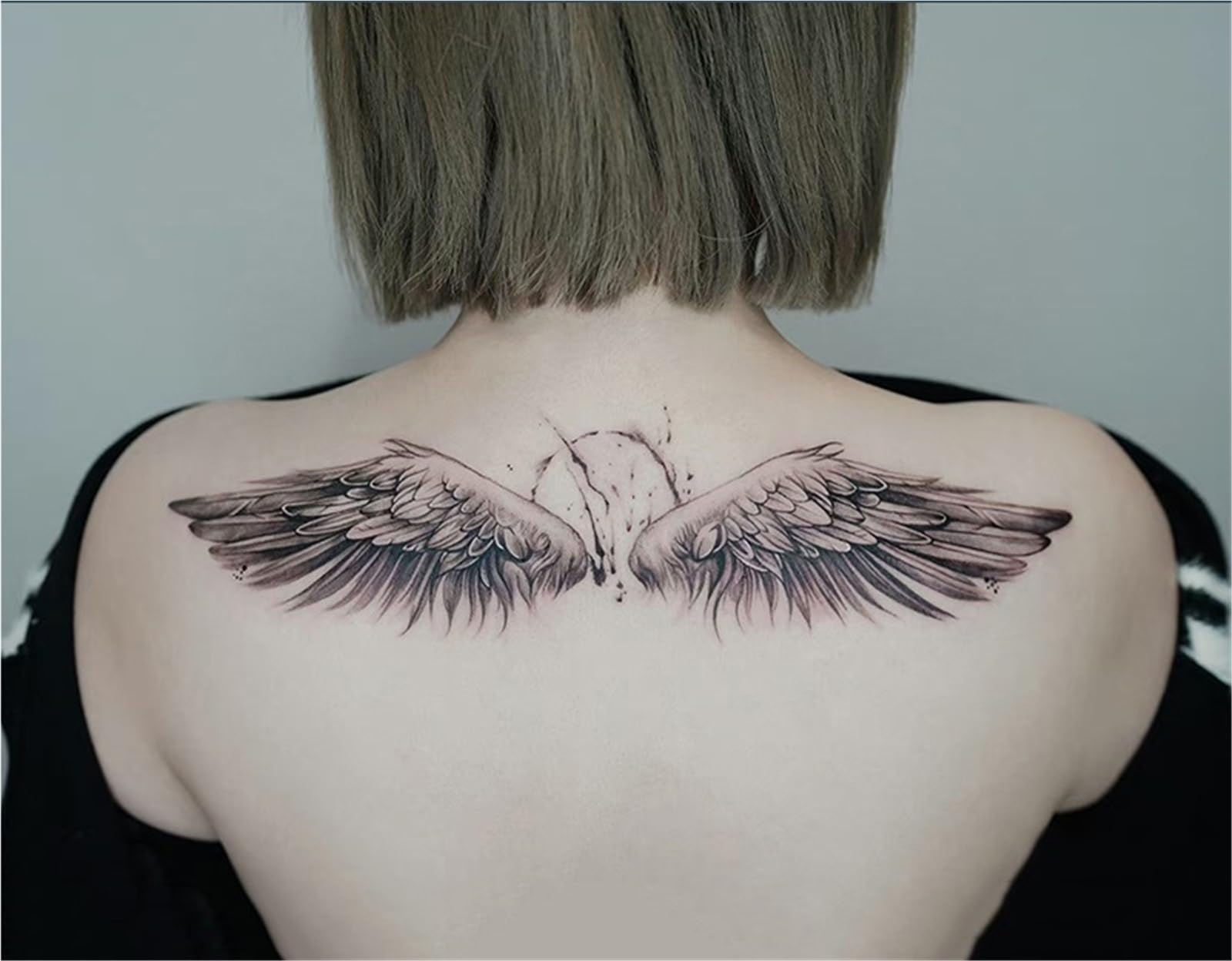 Two Herbal Tattoo Stickers, Wings Angel Wings Back Chest Juice Female Male Semi-Permanent, Waterproof Long Lasting, Tattoo Sticker Fake Tattoo