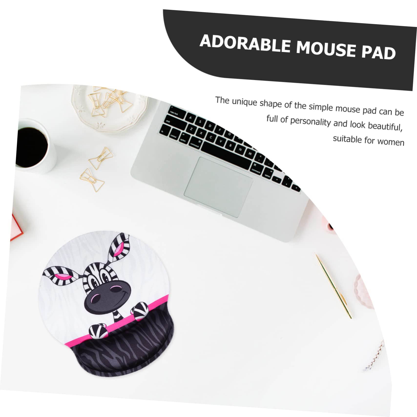 Lurrose 2 STK Handgelenk Mauspad Mauspad-Handgelenkstütze mit Handgelenkauflage Computer- Wrist Support Gaming Mouse pad entzückendes Gaming- Mausauflage Stoff Weiß