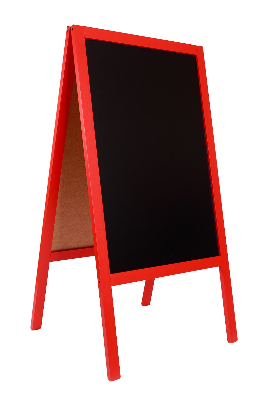 Tableau Noir Panneau de trottoir Sur Pied Cadre Bois STOP CHEVALET code FL RED