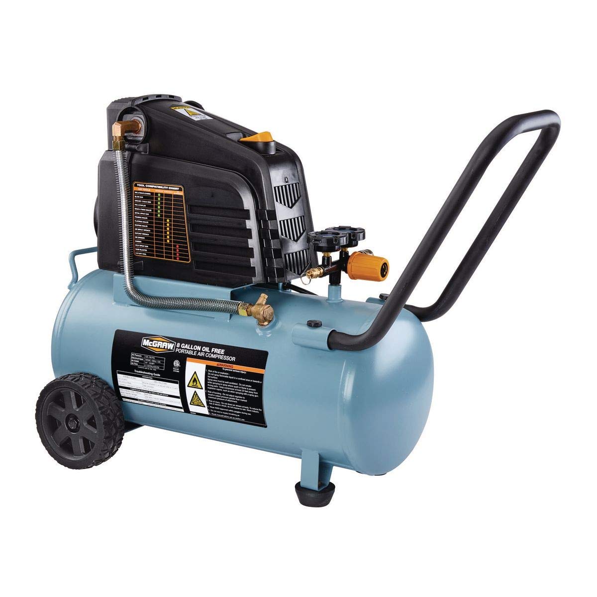 Buy Mcgraw 8 Gallon OilFree Portable Air Compressor 150 PSI 1.5 HP