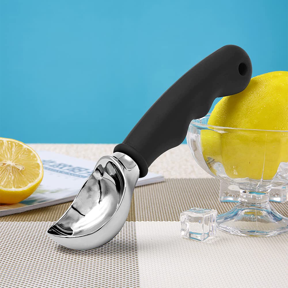 Porzionatore Per Gelato XL In Acciaio Inox, Paletta Professionale Con Meccanismo A Pressione, Lavabile In Lavastoviglie, 21,5 Cm - 3