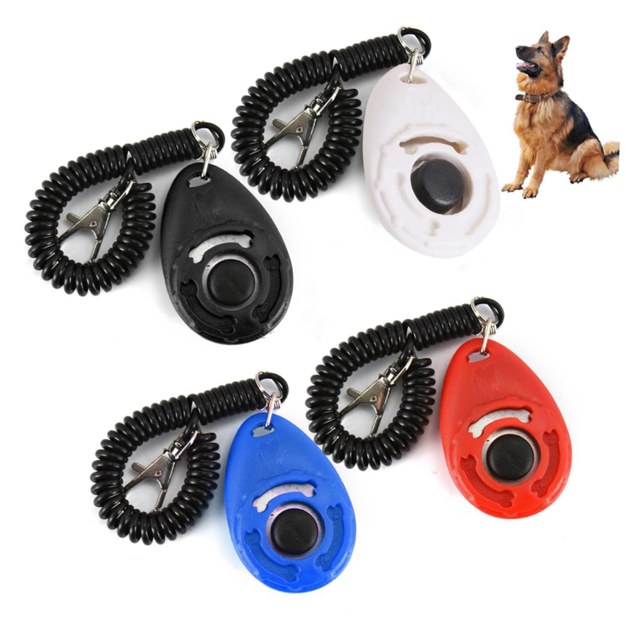 Sosoport 4 Pcs Dog Clicker Training Kit Talking Buttons for Puppy Clicker Pet Training