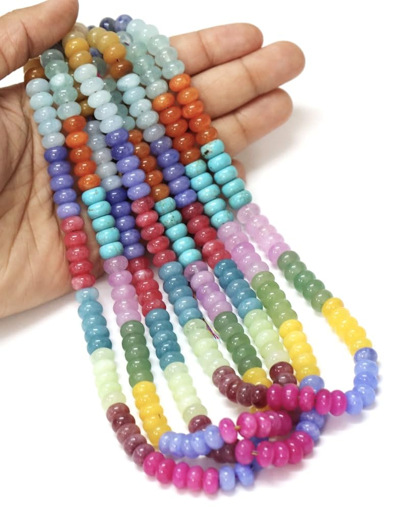 Perles rondes naturelles arc-en-ciel pour créer vos bijoux de l'été