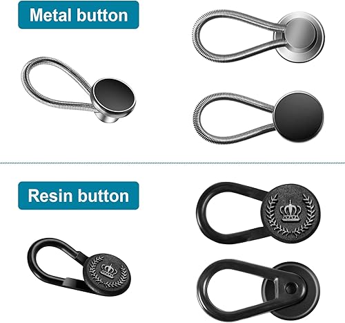 Miniatura 6 de SHEHARUHI 20 extensores de cuello de camisa, botones elásticos, extensor de metal cómodo, botón de cuello elástico para vestido, camisas,