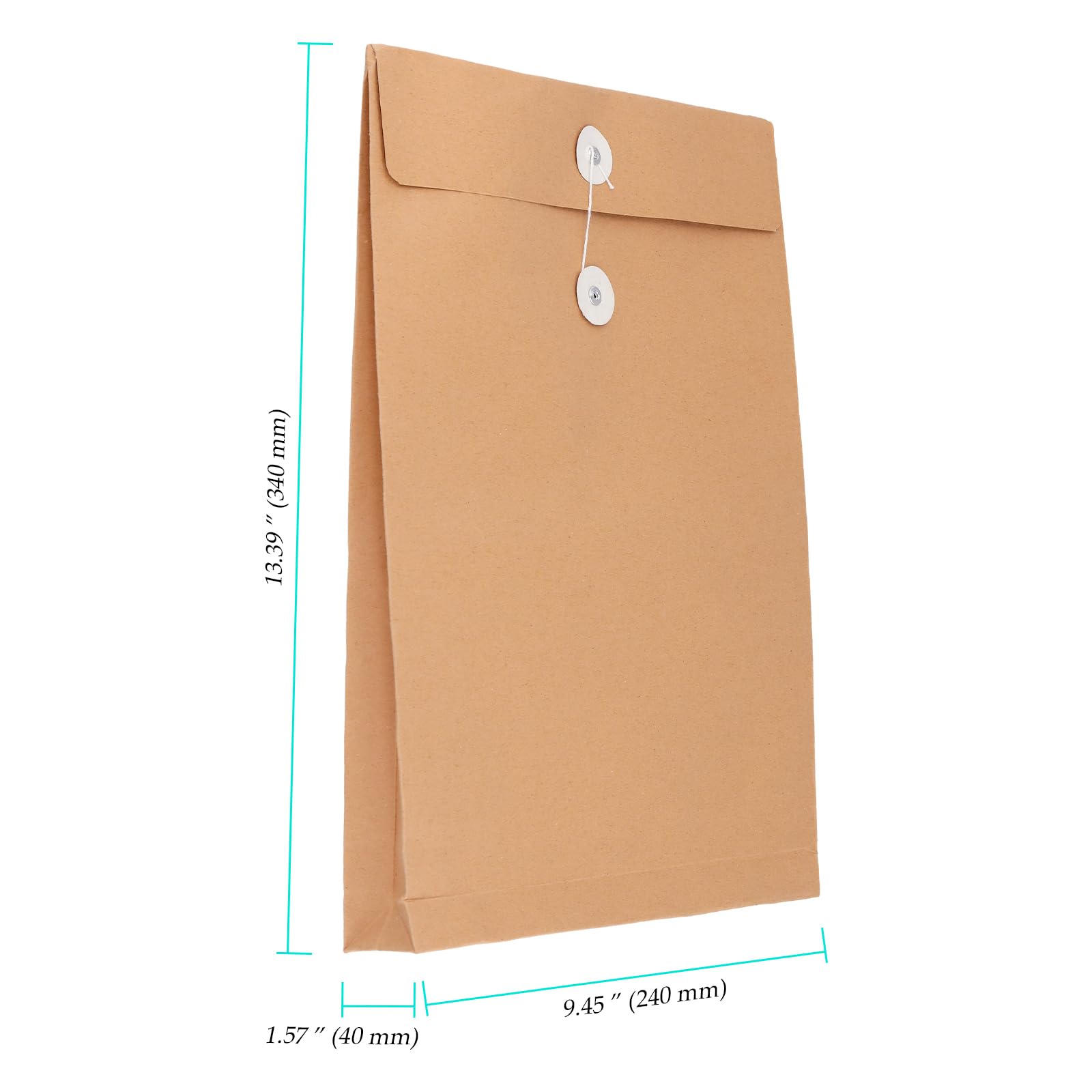 Buste grandi in carta kraft 23,9 x 33,5 cm espandibili con soffietto e filo per documenti