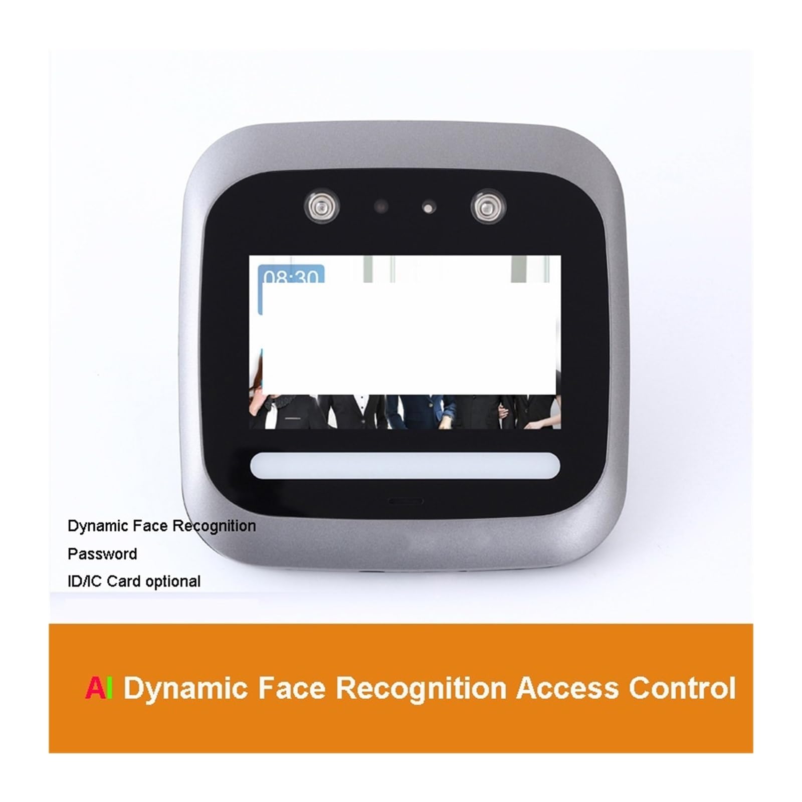 Reloj de control asistencia, máquina reconocimiento dinámico, inteligente, puerta acceso con, abridor puertas para empleados