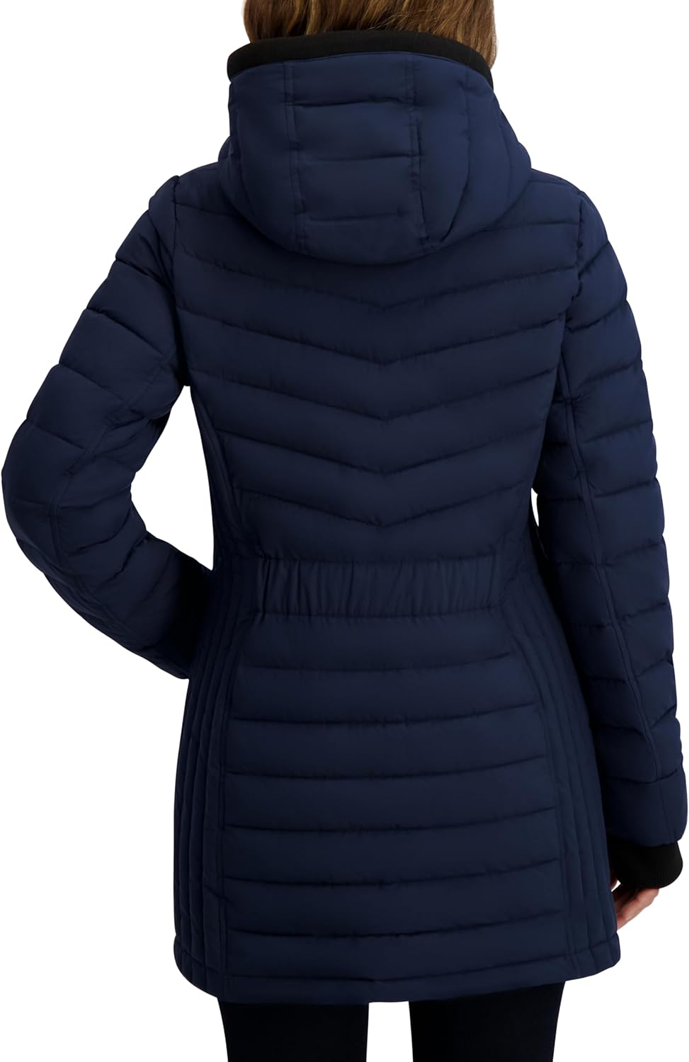 Nautica Women's Mid Length Packable Down Coat - Image 4