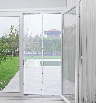 Orret Home FAY-TEK Tulle Window Fly Screen, Insect And Fly Blocking Tulle Fly Screen For Velcro Glass And Pimapen (60x210 Door Size)