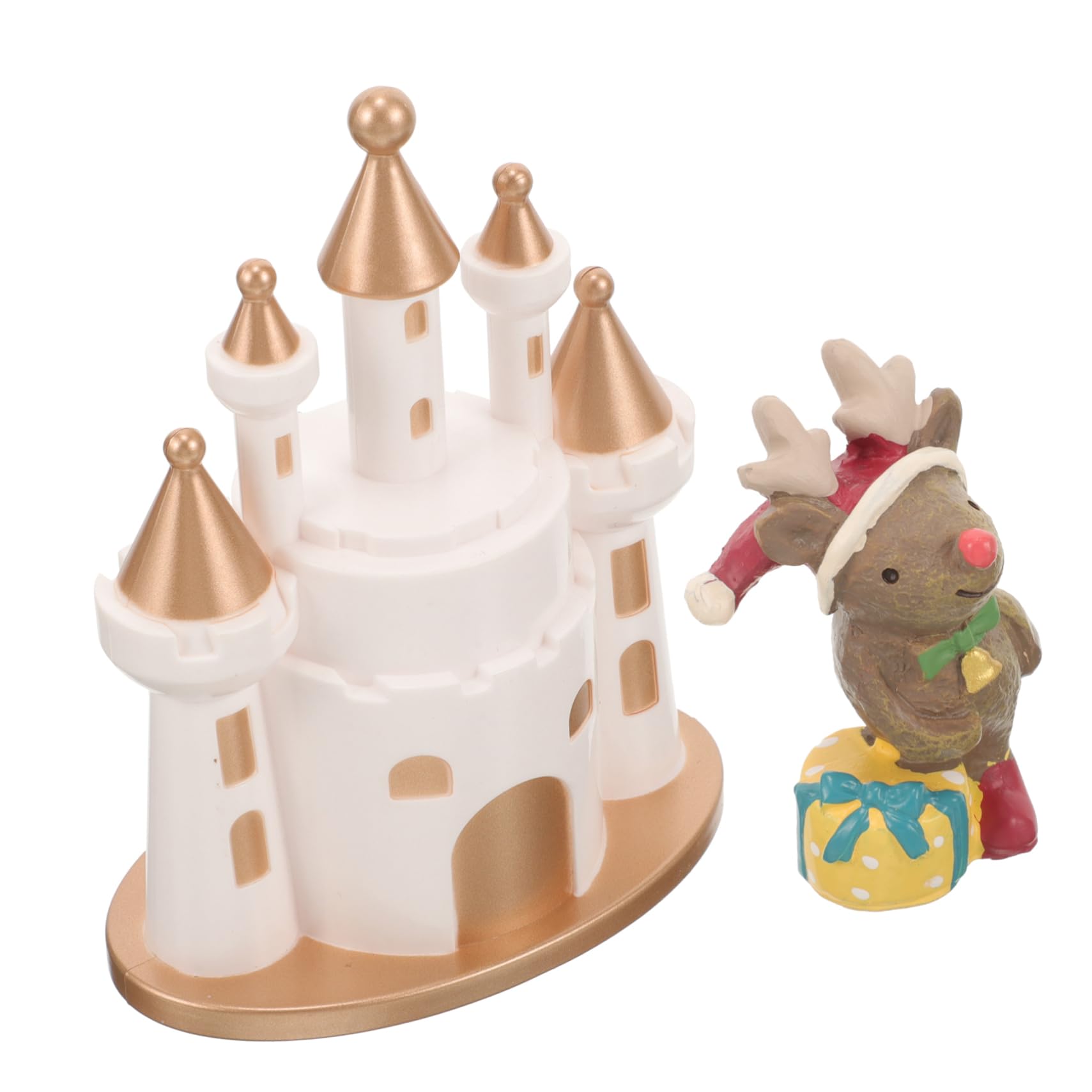 SEWOART 2 Piezas De Adornos Navideños Figura De Ciervo Transparente Figura De Animales Decoraciones Navideñas para El Hogar Colgantes De Navidad Decoraciones De Escaparate Estatua