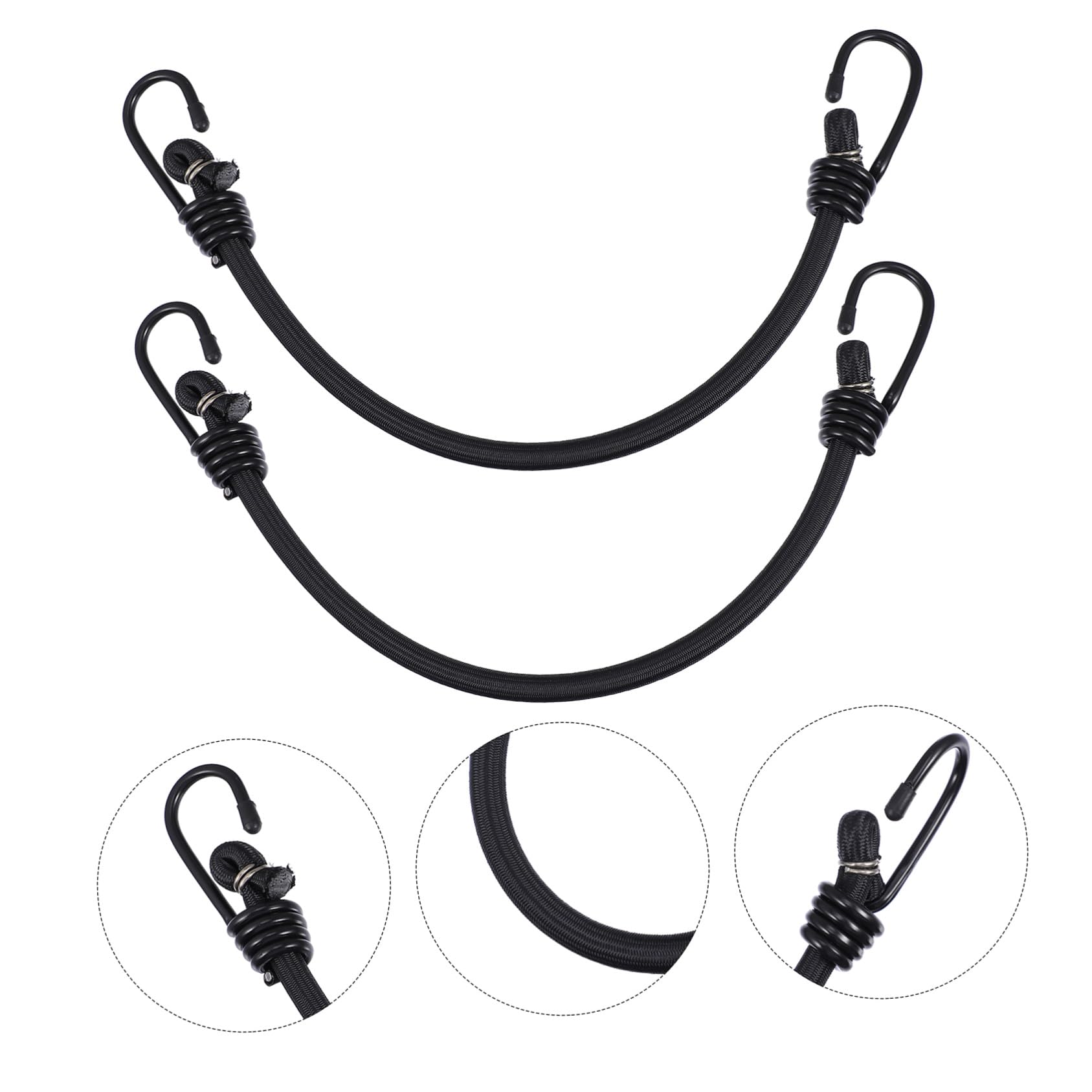 Angoily 6 Pezzi Corde Elastiche con Ganci Cinghie Regolabili Resistenti all’Acqua per Fissaggio Bagagli Campeggio Bicicletta e Veicoli Antivento per Esterni