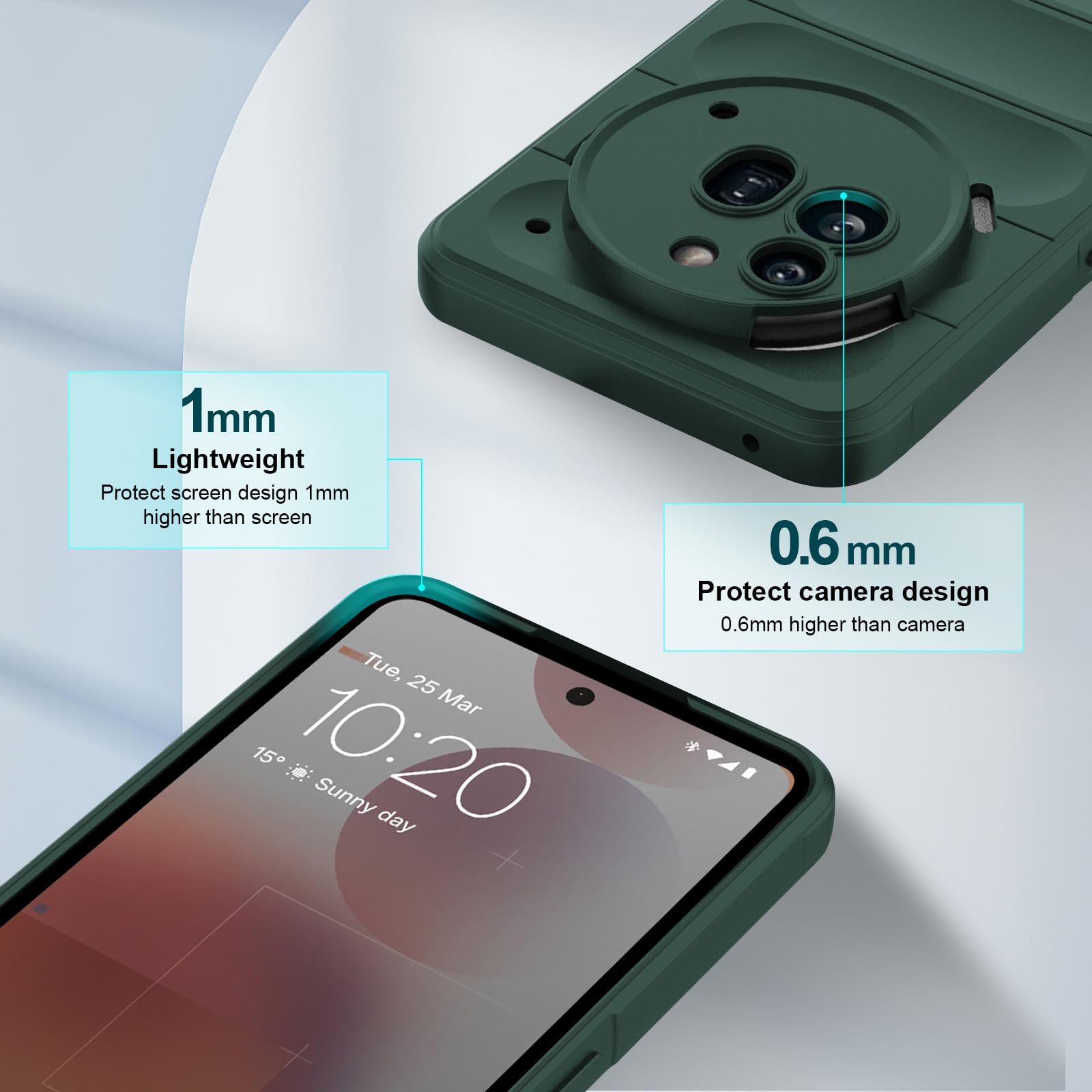 BORYA Cover per Xiaomi Redmi 14C 4G/Poco C75/Redmi A4, Silicone Antiurto Ultra Sottile PC+TPU Custodia, Militare Antigraffio Case con Magnetico Metallo Supporto e Protezione Fotocamera. Blu