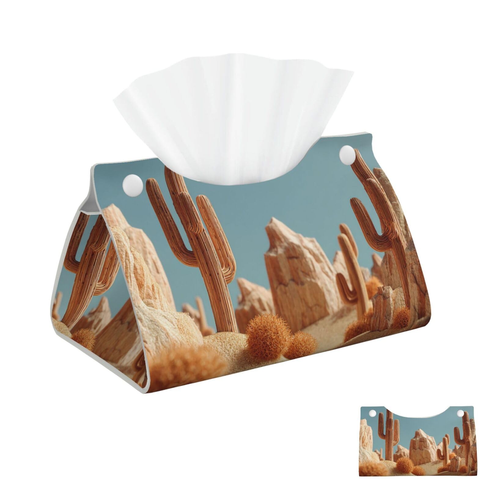 Cactus Desert Tissue Box Cover Square Cube Boxes