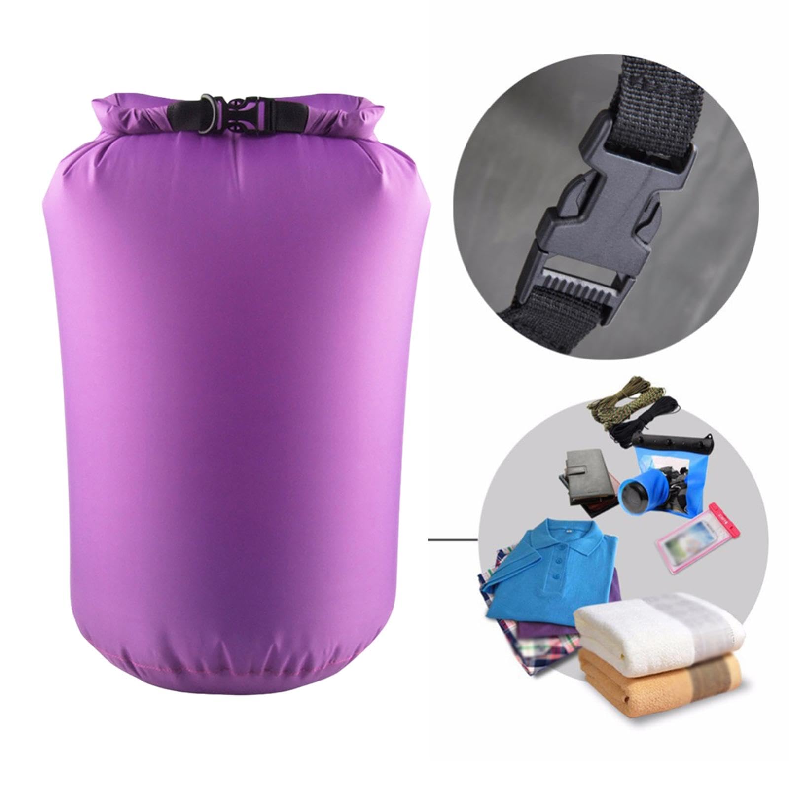 Milageto 3 Pièces Sacs Étanches Sac de Rangement Flottant Pochette Imperméable Fermeture Enroulable Polyestère pour Activités Nautiques Randonnée