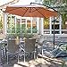 Lola Home Parasol excéntrico de Aluminio Verde con ventilación para jardín de...