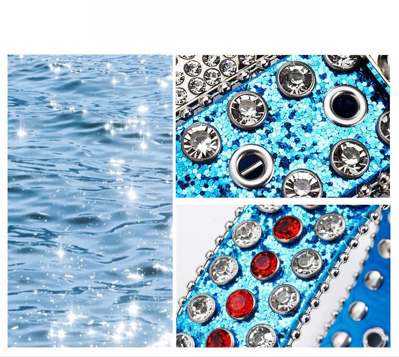Unisex Rhinestone Belt Diamond-Studded Leather Belts Luxurious Western Cowboy Waistband Rhinestones2