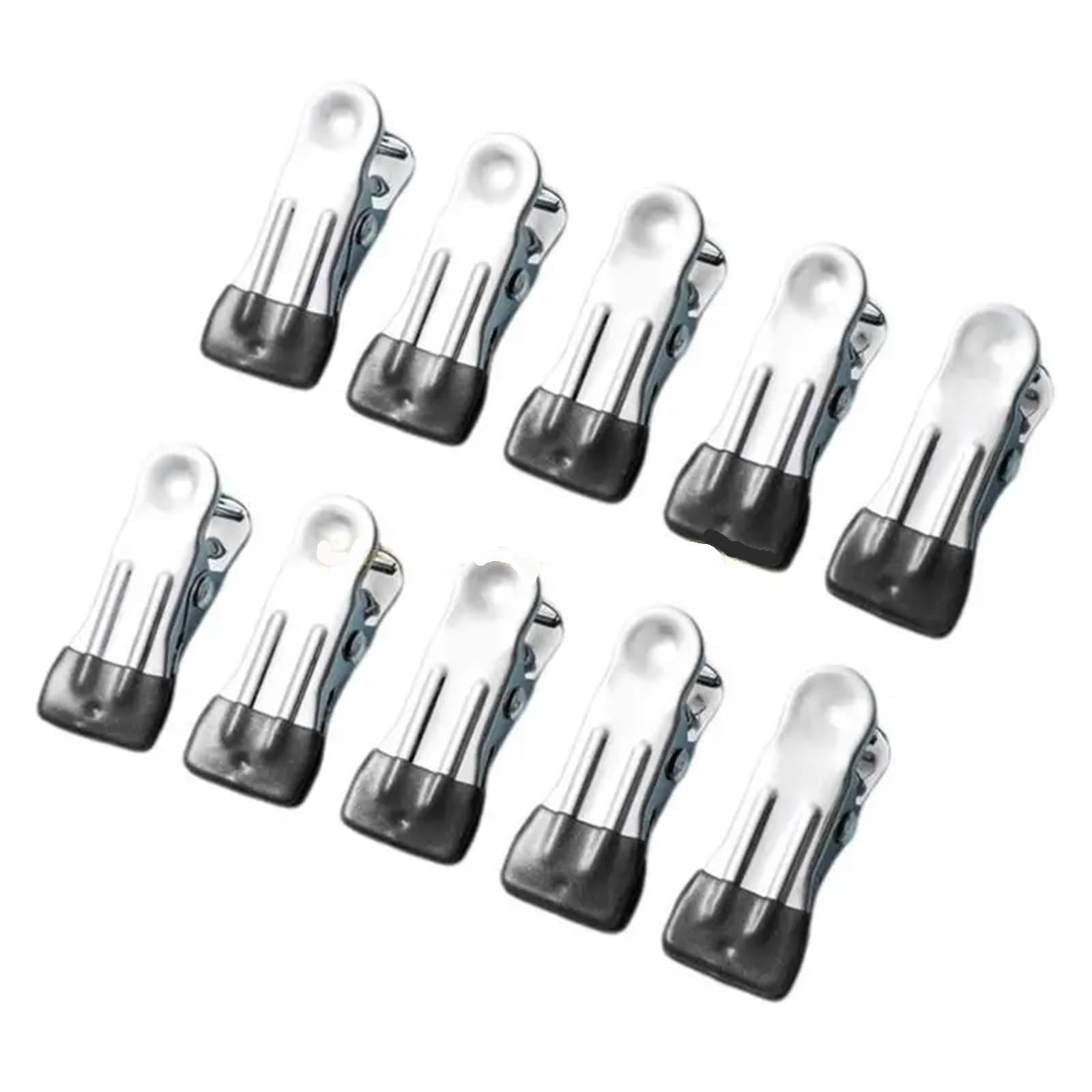 50pcs Beach Towel Clips Stainless Steel Clothes Fasteners Holders Sandproof Camping Clothespins For Outdoor Use(Black)
