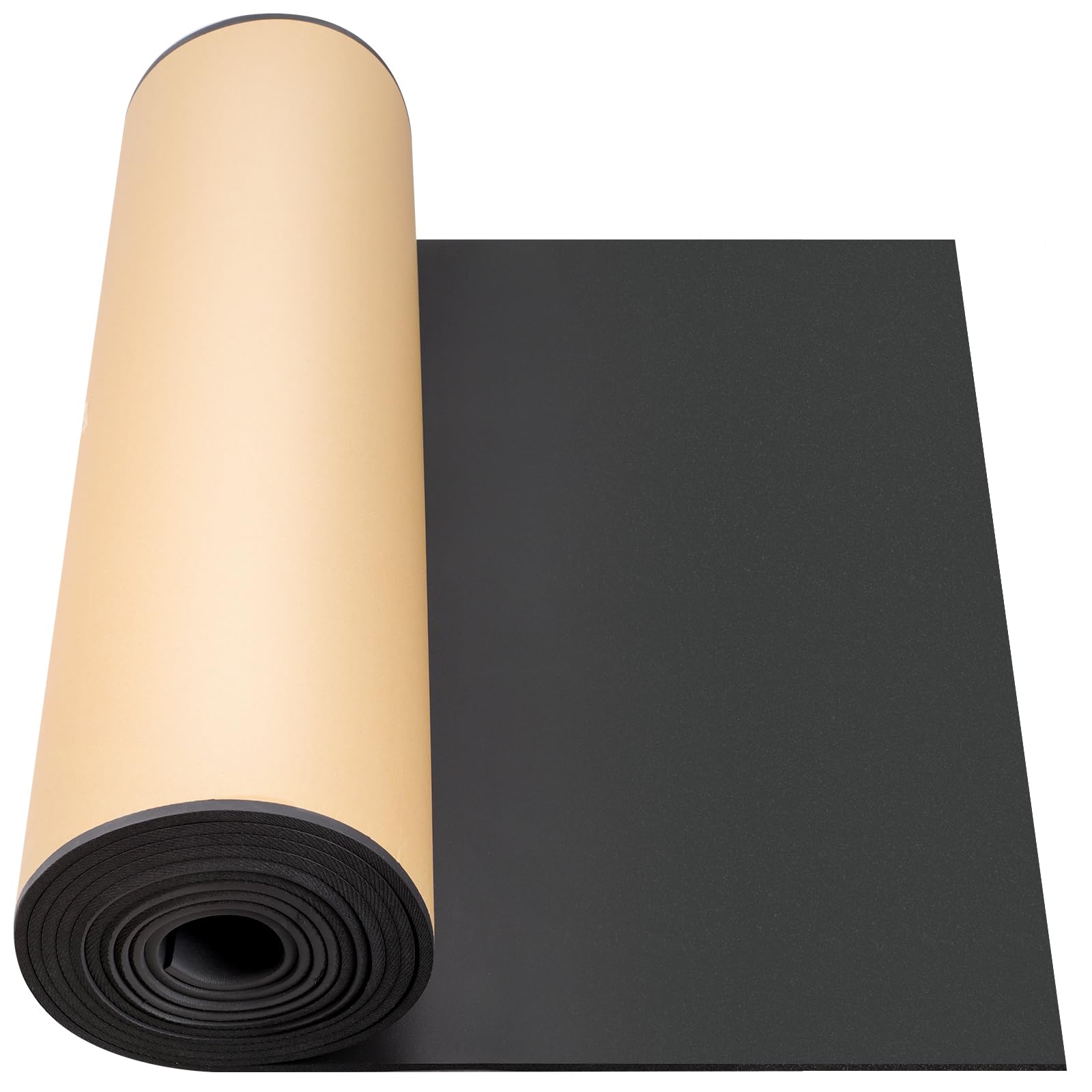Self-Adhesive Sound Insulation Acoustic Foam,73.2sqft x 0.4in Thick,50+kg/m³ ,Sound Proof Padding,Fire,Water Resistant ,Thermal Insulation,Cold Proof Acoustic Treatment Foam