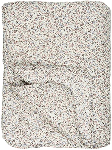 IB Laursen Plaid matelassé rose bleu clair 130 x 180 cm en coton à motif floral