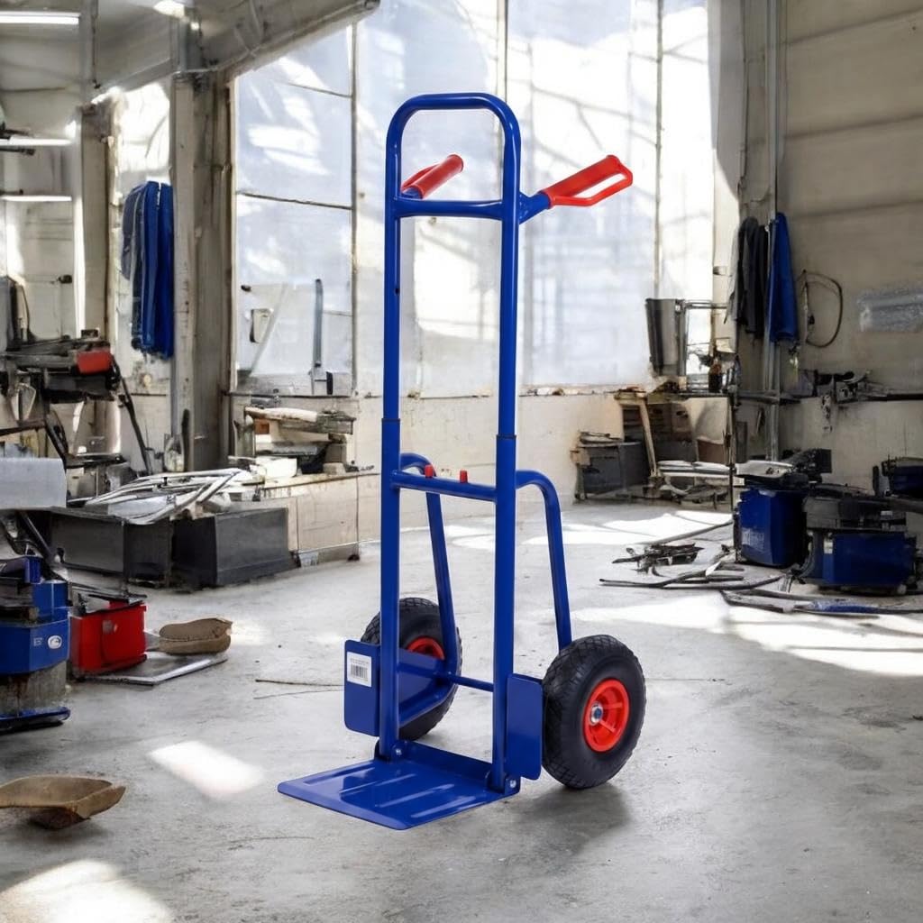 Klappbare und ausziehbare Sackkarre - max. 200kg Treppensteiger Faltbar für Werkstatt Lager Treppensackkarre, Karre, Transportkarre, Stapelkarre, mit 2X Sackkarrenrad Luftbereifung