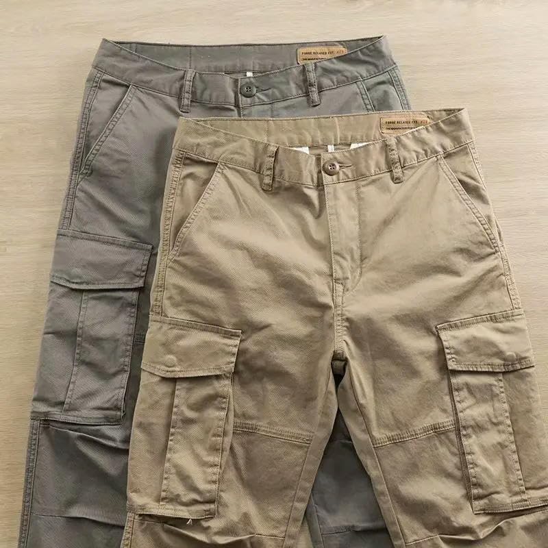 Men's Work Casual Pants Multi-Pocket Cargo Pants Joggers Mens Trekking Sweatpants Male Hip Hop Pants2