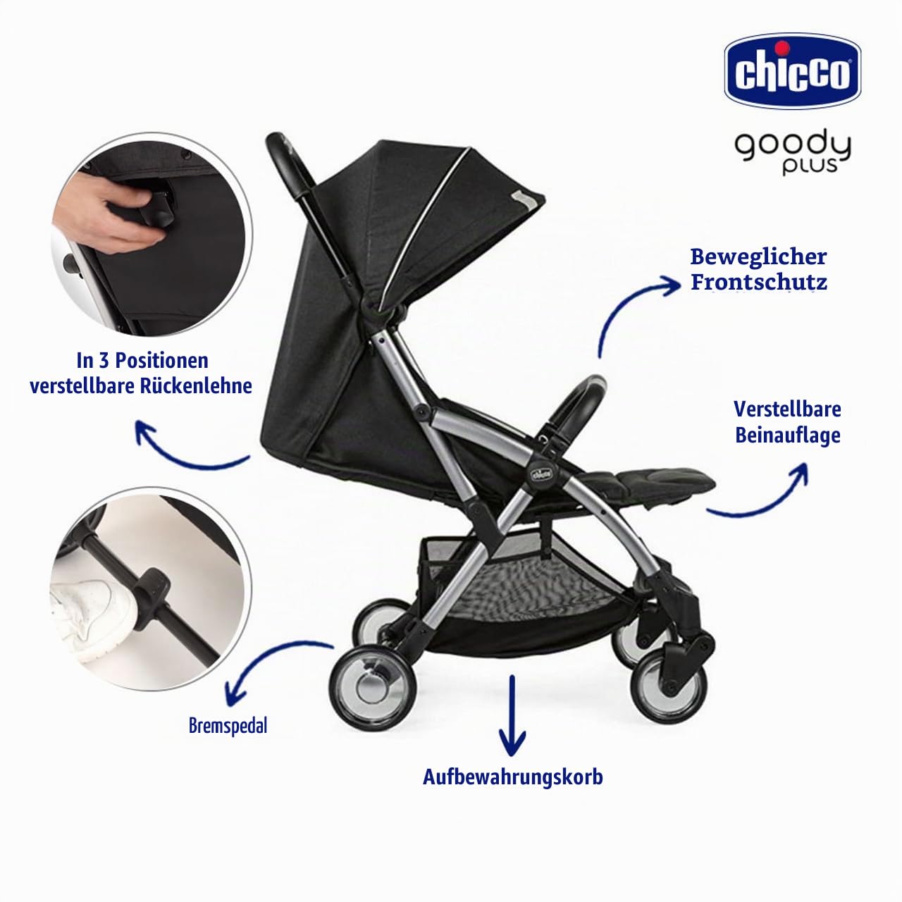Chicco Kinderwagen, Modell Goody Plus Grey Mist