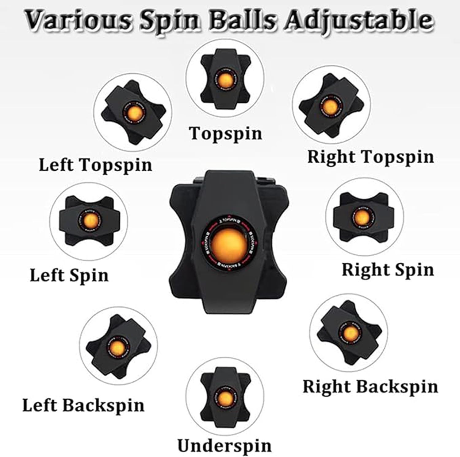 Robot de Ping Pong con Diferentes Bolas giratorias, Robot de Tenis de Mesa, máquina automática de Tenis de Mesa, Lanzador automático de Bolas, para máquina de Entrenamiento de Pelotas de Ping Pong