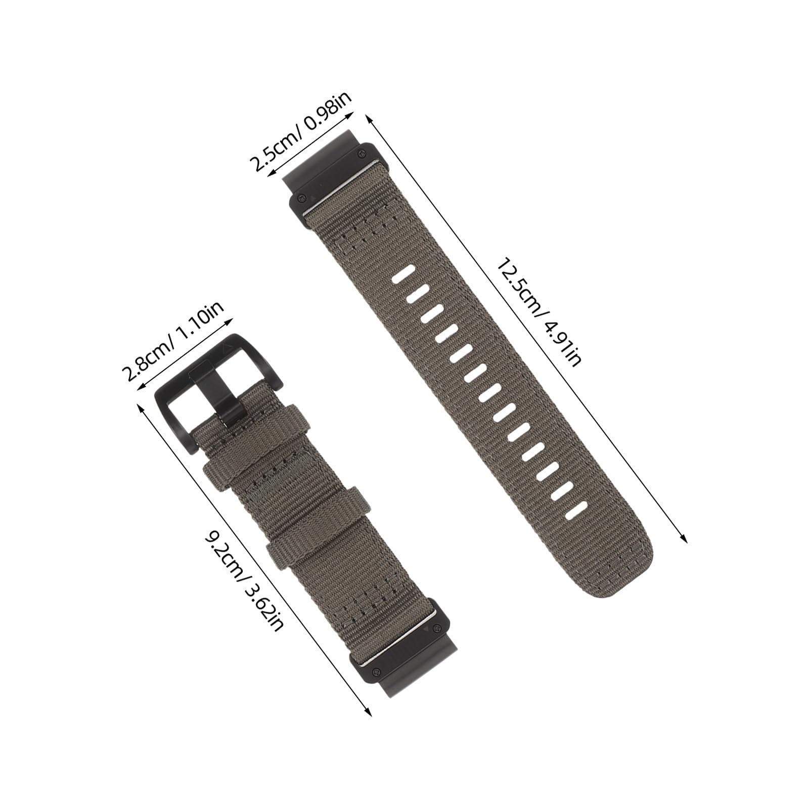 Cinturino in nylon per orologio: cinturino di ricambio a sgancio rapido per uomo e donna - cinturino decorativo casual per feste e occasioni speciali - compatibile con Garmin nero