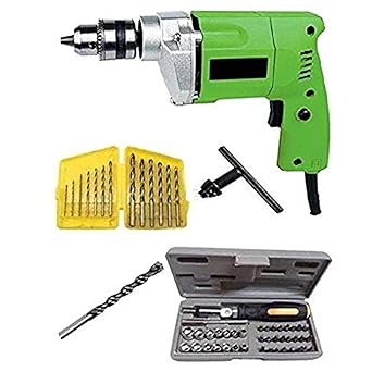 Generic SK1308 10 mm Drill Machine With Bits and Toolkit Color and Design May Vary, 41 Piece