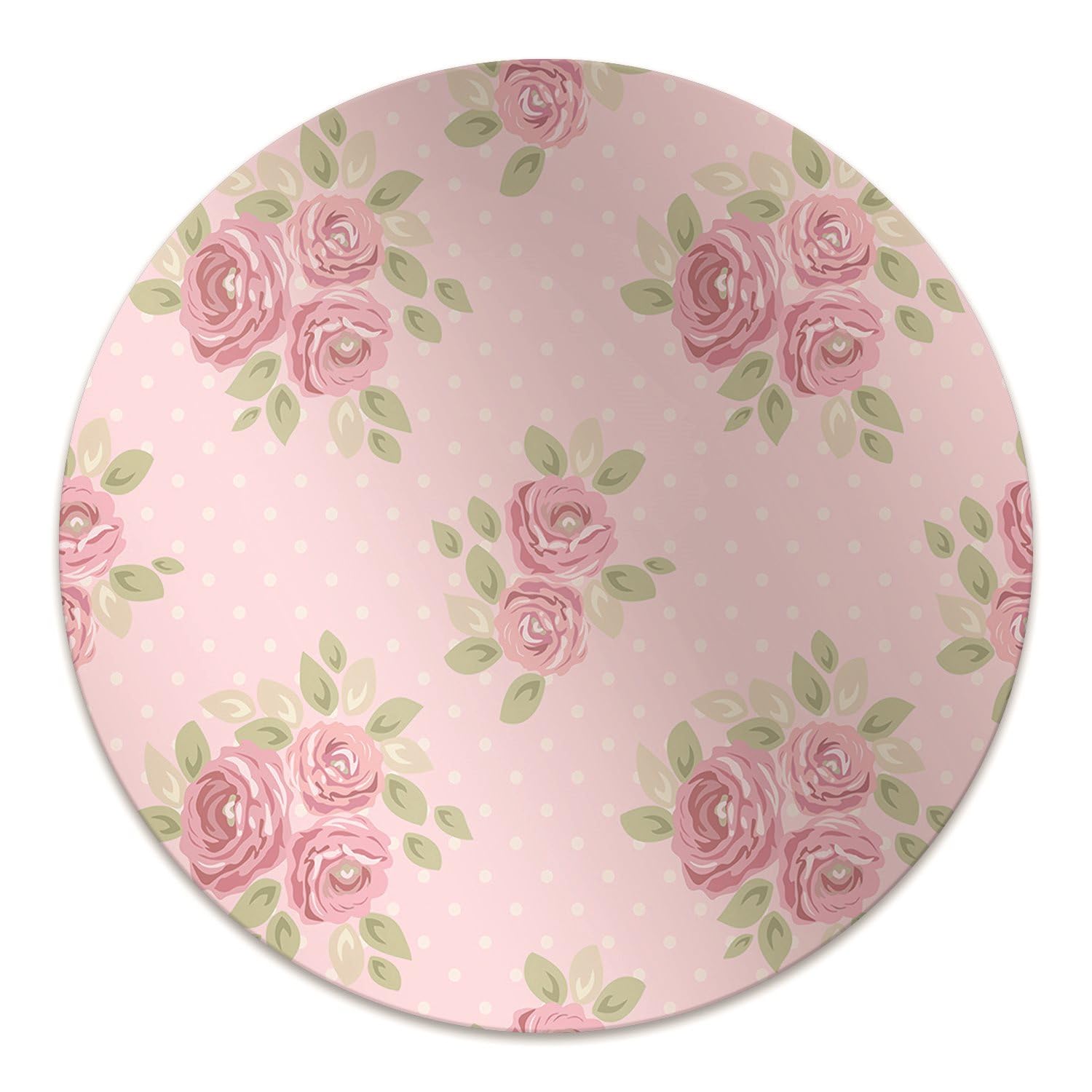 Tapis pour protection ø100 cm en PVC transparent à motif Bouquet Rose pour maison