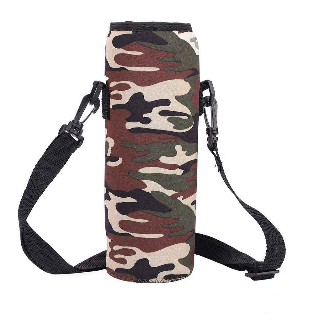 VGEBY Water Bottle Carrier, 1L Thermal Neoprene Bottle Sling Bag for Hiking Camping Outdoor Activities with Adjustable Strap