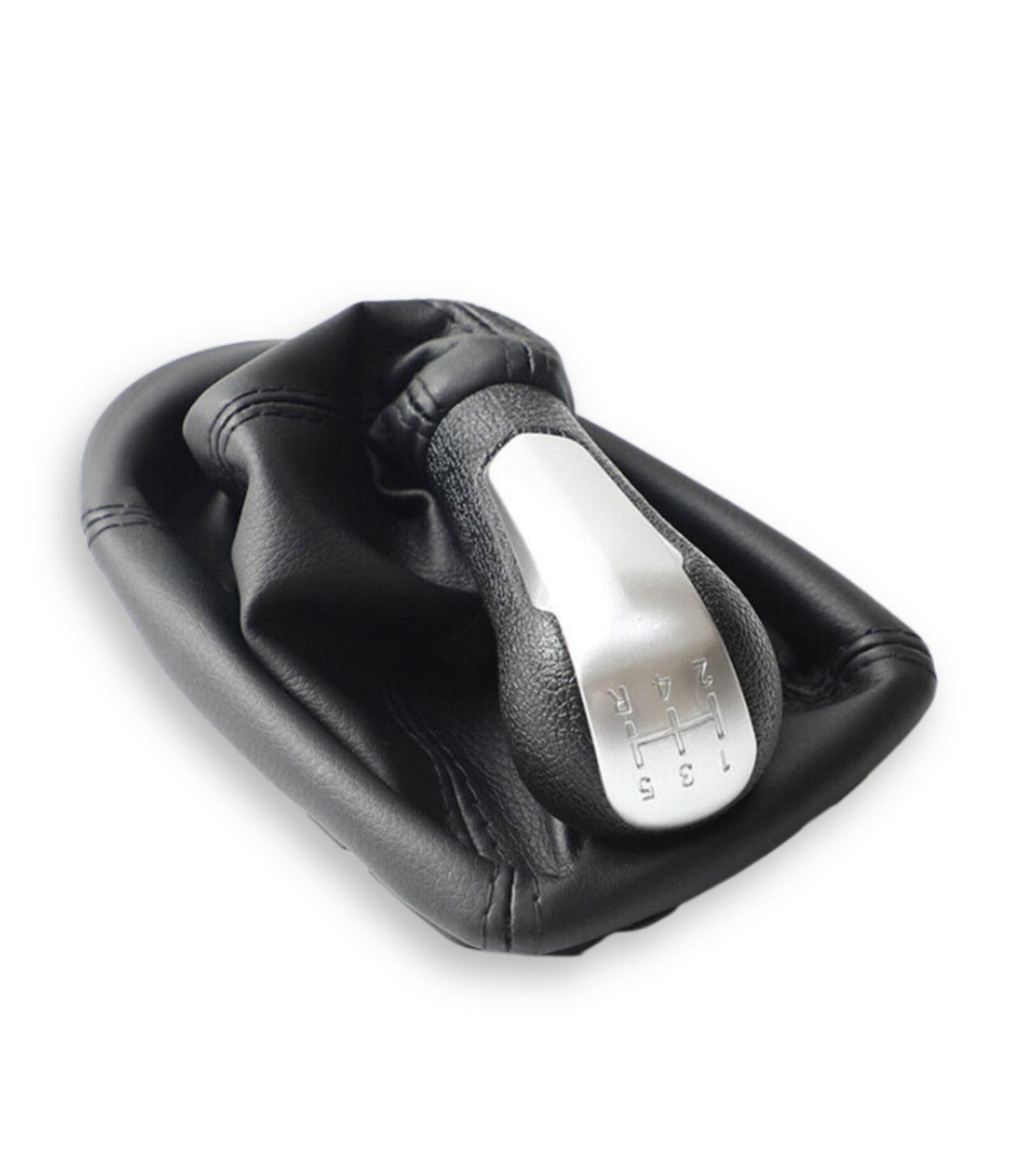 1neiSmartech Pomello Cambio Per Chevrolet Spark M300 (2011-2016) - 5 Marce + Retro, Nero Con Placca Lucida, Altezza 120mm, Peso 155g, Installazione Facile