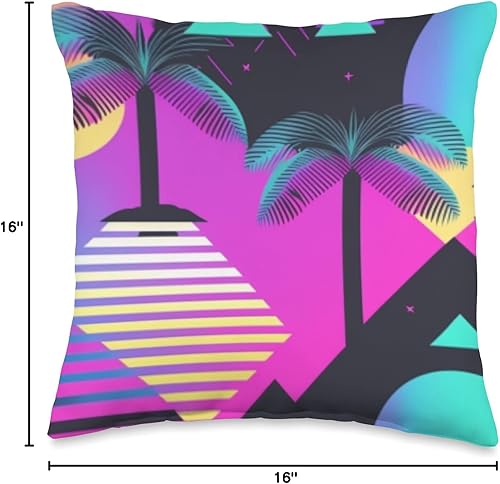 Miniatura 4 de 90s Retro Style Aesthetic Nostalgia Gifts by Akima Almohada geométrica abstracta de los años 80 y 90 con patrón de Memphis gráfico, de moda, 16 x 16