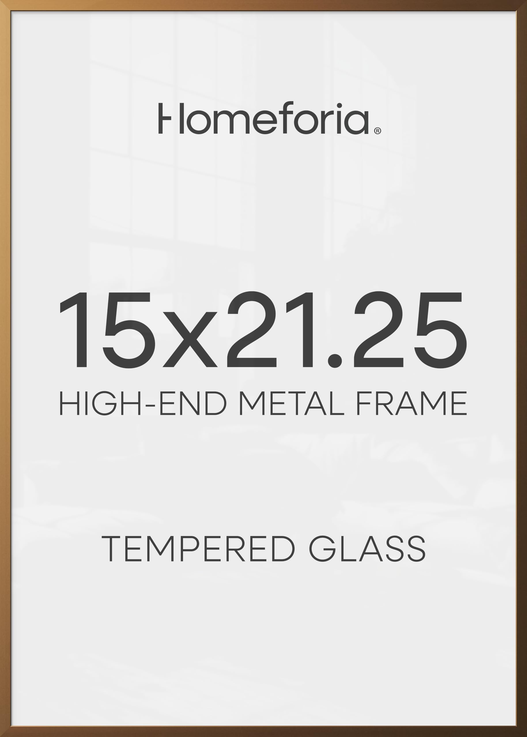 Homeforia 15x21.25 Bronze Puzzle Picture Frame, High-End Metal, Glass