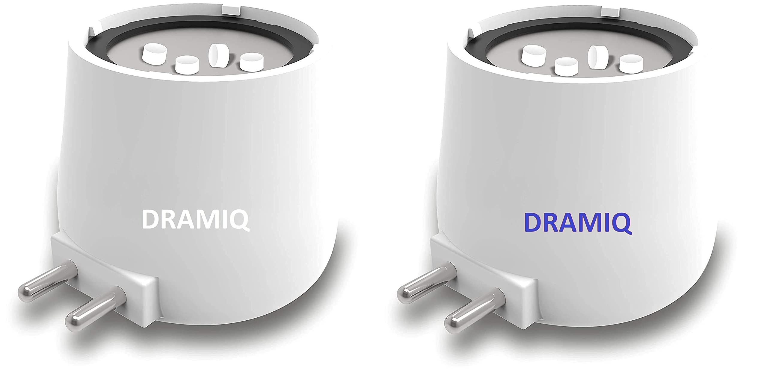 DRAMIQ® Beautiful Aroma Diffuser/Kapoor Dani Cum Night Lamp Made in India bakhoor dani Camphor Diffuser & Night Lamp (2Pcs-Plastic-White LED & Blue LED)