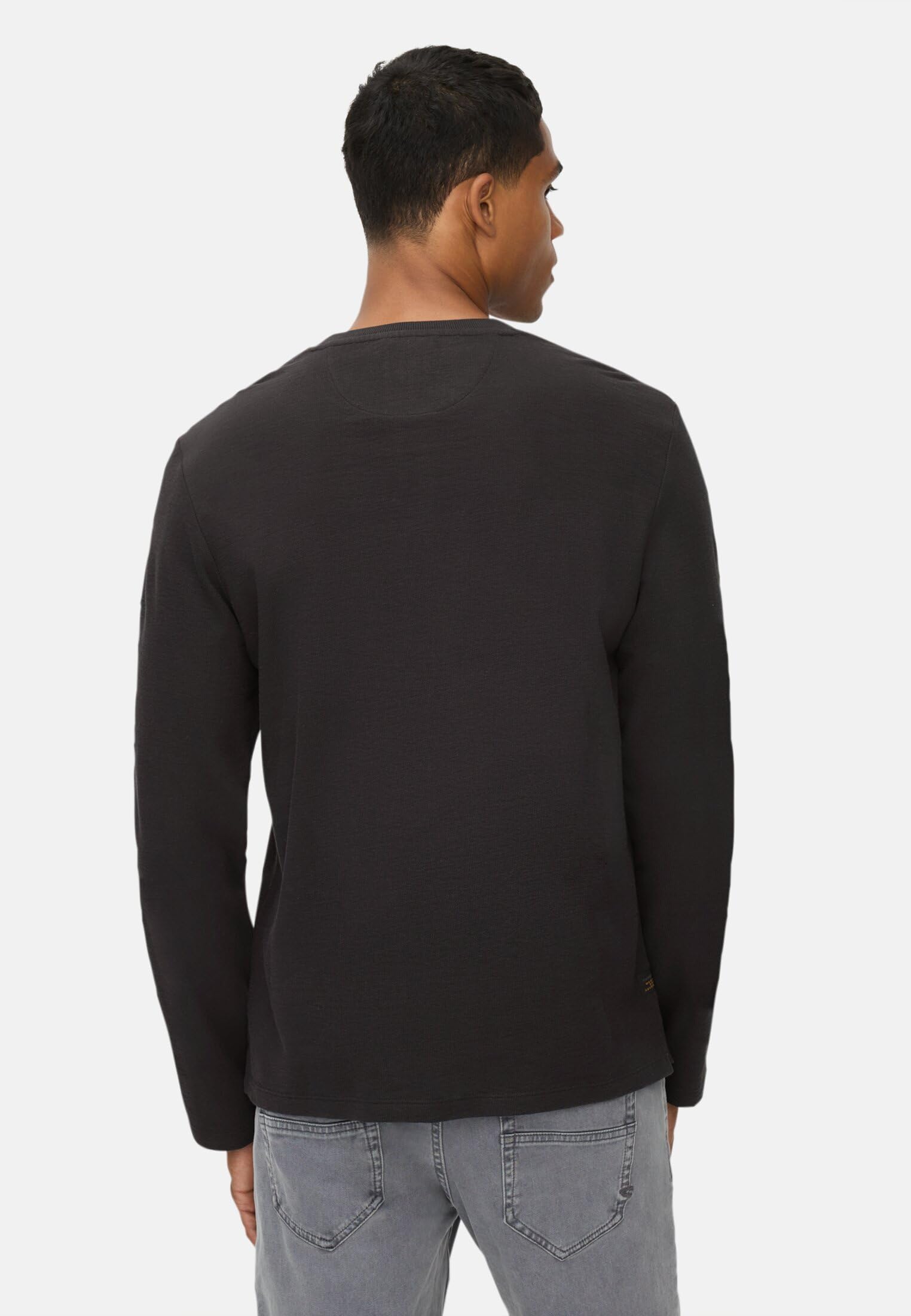 camel active Herren Henleyshirt aus Reiner Baumwolle