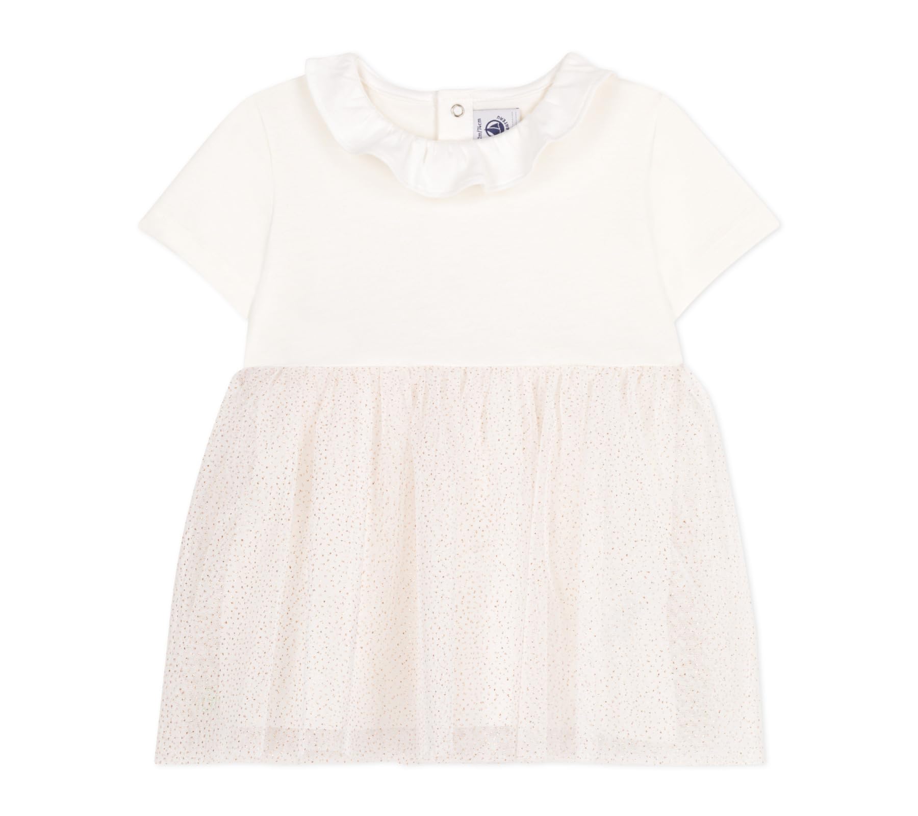 Petit Bateau A0dil Robe Manches Courtes Bébé Fille (Lot de 1)