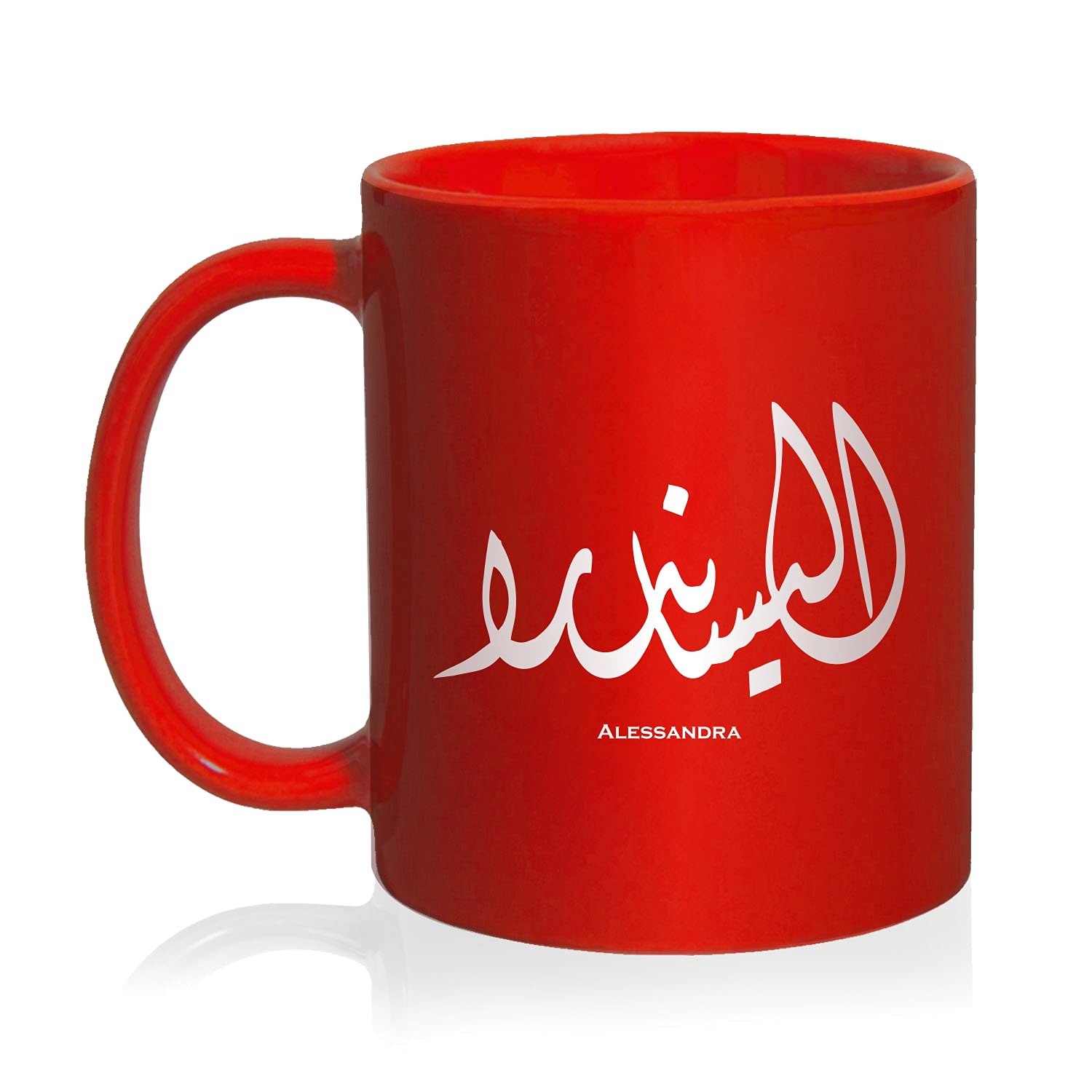 FMstyles - Arabic Calligraphy Name Alessandra Red Mug - RM-MGT-054