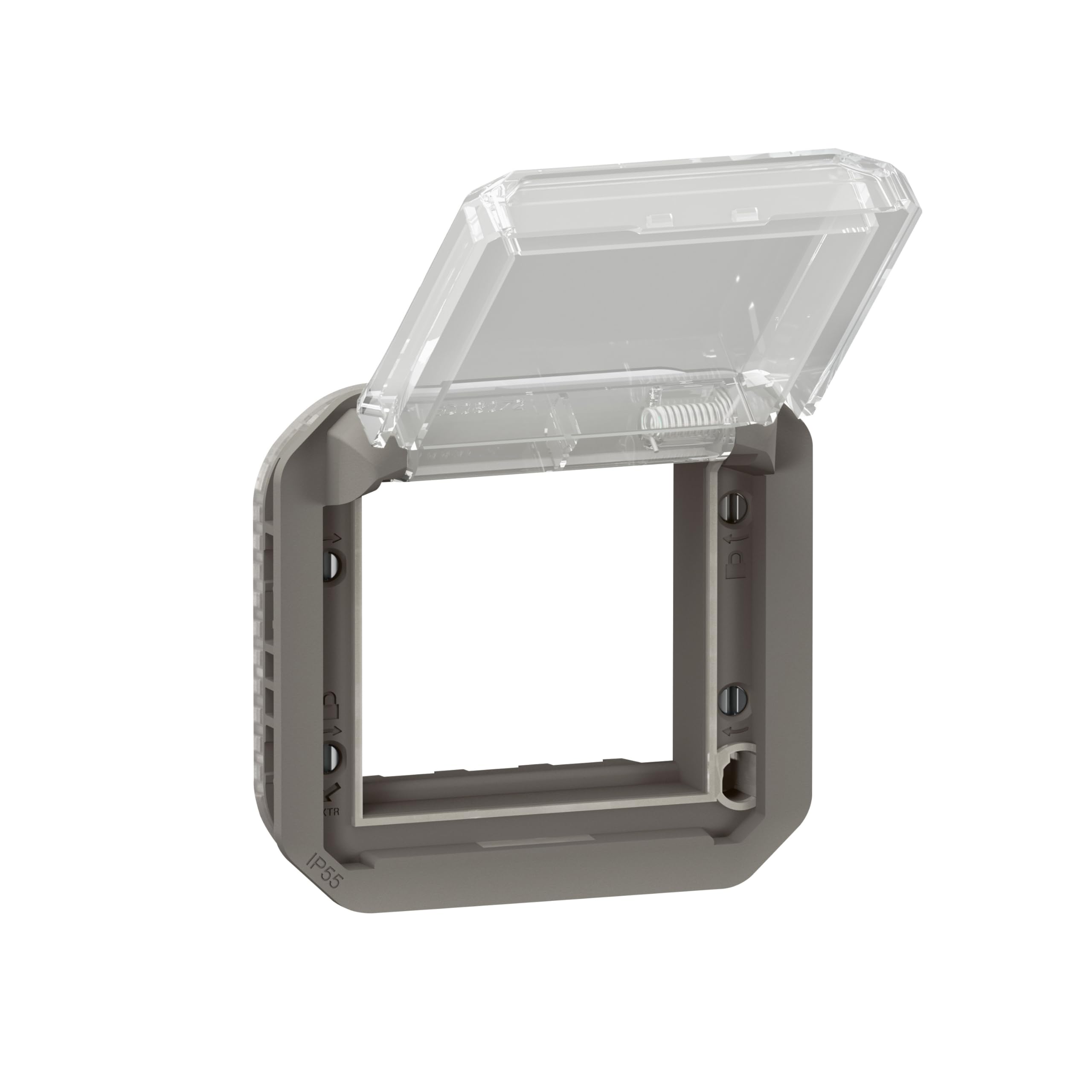 Legrand Anthracite Adapter - For Mosaic Function - Transparent Shutter - Composable - Plexo 069880L