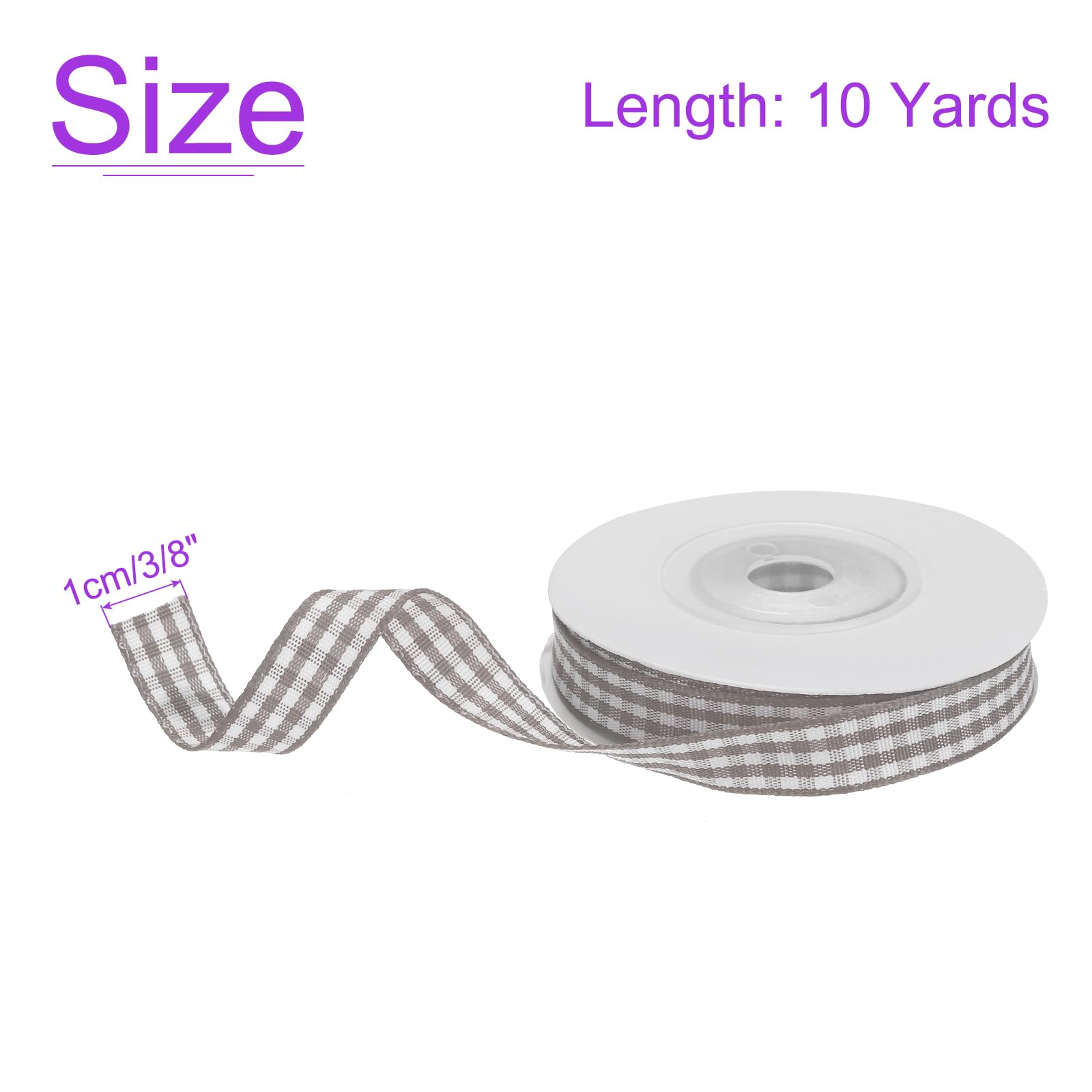 DMiotech 3/8 Inch 10 Yards Gingham Ribbon - Image 3